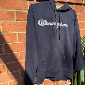 Champion navy blue hoodie